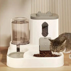 Dog & Cat Automatic Feeder & Waterer Set: Gravity Design, Leak-Proof, Spill-Proof, Anti-Slip, Easy to Clean, Built-In Food Bowl