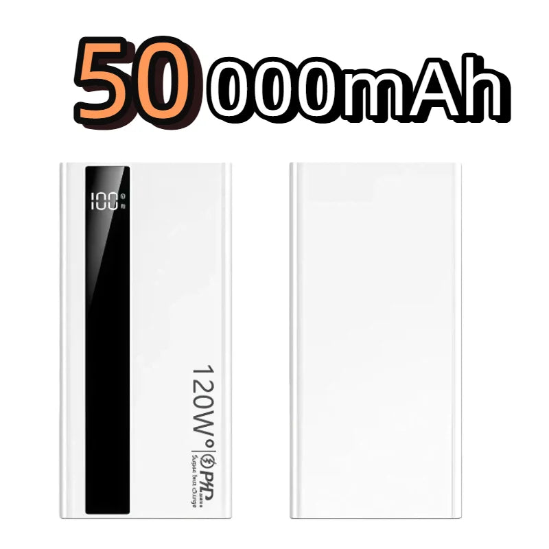 Power Bank 500000mAh Alta Capacidade — 120W Super Carga Rápida Portátil