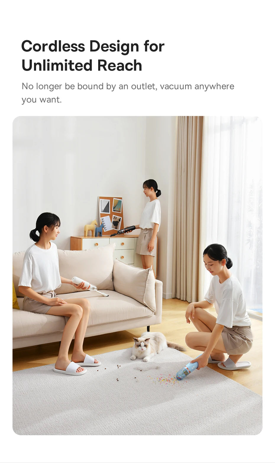 Aspirador Portátil Baseus 6000Pa 2‑em‑1 para Carro, Casa e Escritório