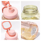 1 Liter Large Capacity Sports Water Bottle with Lifting Cup Lid BPA FREE Plastic Drinking Bottles Outdoor Cycling Hiking Gym Jug