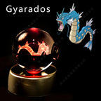 Pokemon Crystal Ball 3D Pikachu Gengar Mewtwo Night Light Lamp Pokeball 3D Glass Pokemon Crystal Ball Statue Kids Birthday Gift