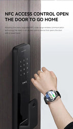 H10 4G LTE Men's Smartwatch: Dual 500W camera for video calls, 4 + 128 GB, WiFi NFC, 1380mAh battery