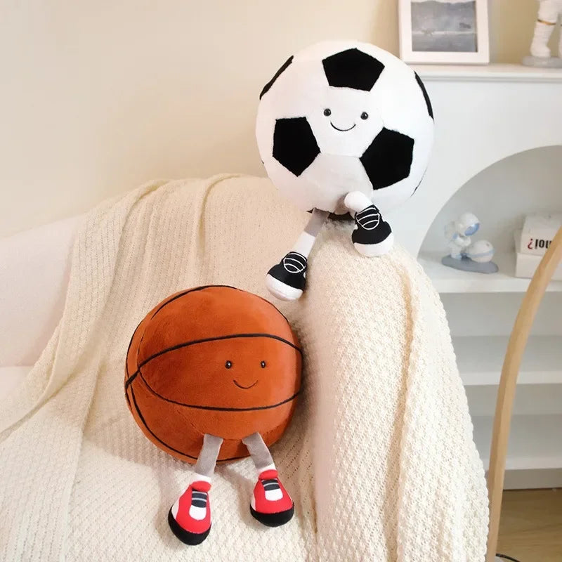 Soccer doll, basketball plush toy, creative soccer doll, cushion, pet ball, interactive dog and cat toy.