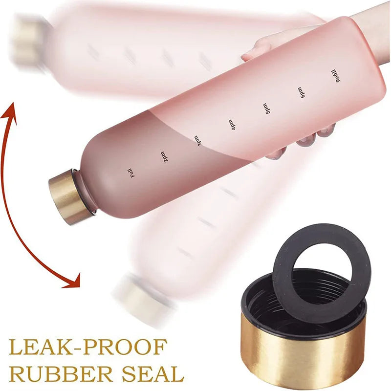 1000ml Outdoor Sports and Fitness Cycling Water Cup, Large Capacity Frosted Gradient Color Travel/office Water Cup