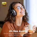 Oneodio A10 Bluetooth 5.4 Headphones Hybrid Active Noise Canceling With Hi-Res Audio Over Ear Wireless Headset ANC With 5-Mic