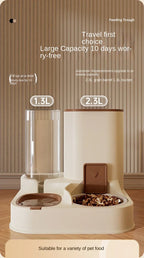 New Automatic Feeder Cat Dog Food Bowl with Water Fountain Dry Wet Separation Pet Puppy Kitten Food Storage Dispenser Container