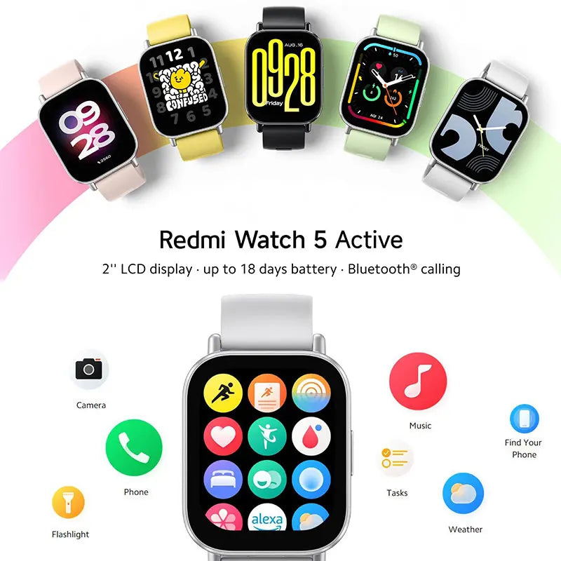 Redmi Watch 5 Active – Conectividade, Saúde e Ecrã XL