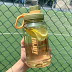 1 Liter Large Capacity Sports Water Bottle with Lifting Cup Lid BPA FREE Plastic Drinking Bottles Outdoor Cycling Hiking Gym Jug