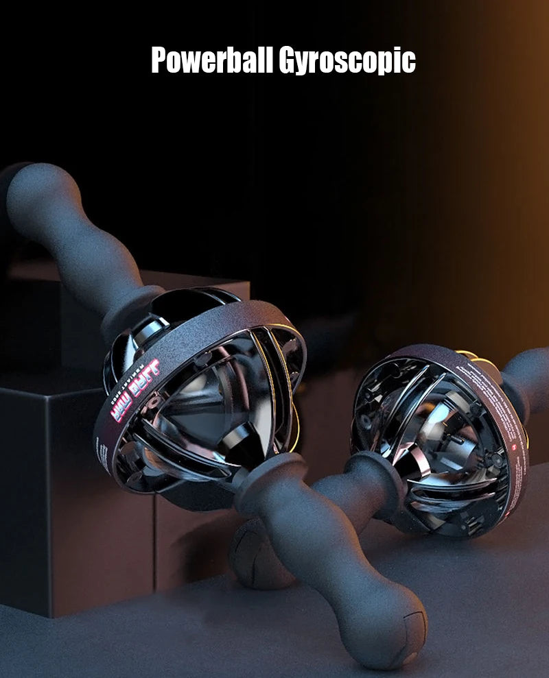 Bola Giroscópica com LED — Treinador de Pulso, Antebraço e Força para Home Gym