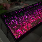 Line Gradient Side Shine Through Keycaps Cherry Profile PBT Custom Keycaps for 60% 65% 75% 96% 98% 100% Mechanical Keyboard