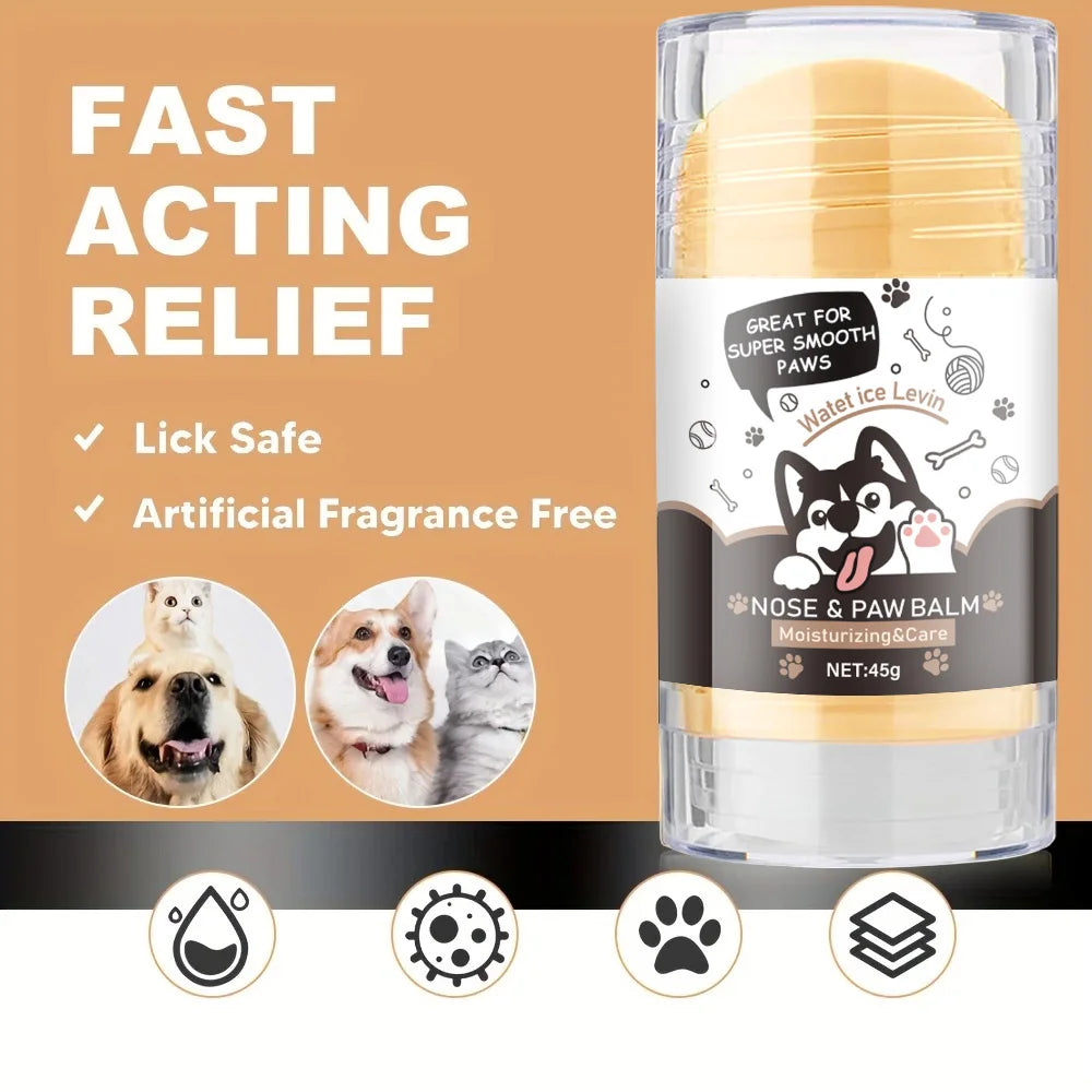 Dog Paw Balm - Lick Safe Snout Soother - Moisturizes, Soothes, and Nourishes Irritated Paw Pads and Nose - Prevents Cracks and Wounds - Dog Paw Balm Contains Wax, Oil, Butter, and Extracts