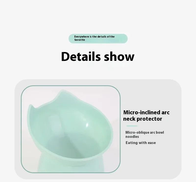 Pet Food Bowl Tilt High Bottom Neck Protector Antichoking Dog and Cat Water Bowl Antidumping Dog Non Slip Feeding Supplies