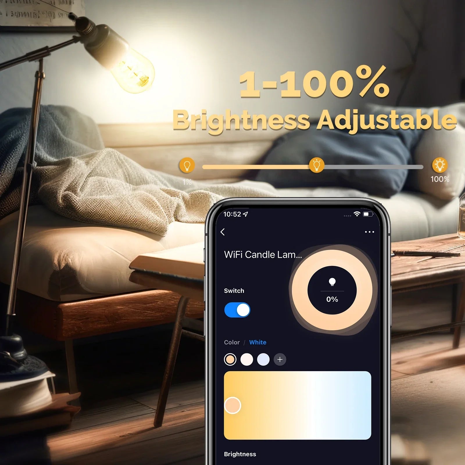 MOES Tuya ST64 Smart Bulb — LED RGB 2700–6500K WiFi Alexa