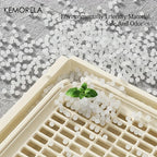 KEMORELA EXtra Large Stainless Steel Cat Litter Box with Lid - Enclosed LitterPan High-Sided Resistant Leak-Proof Cat Litter Mat