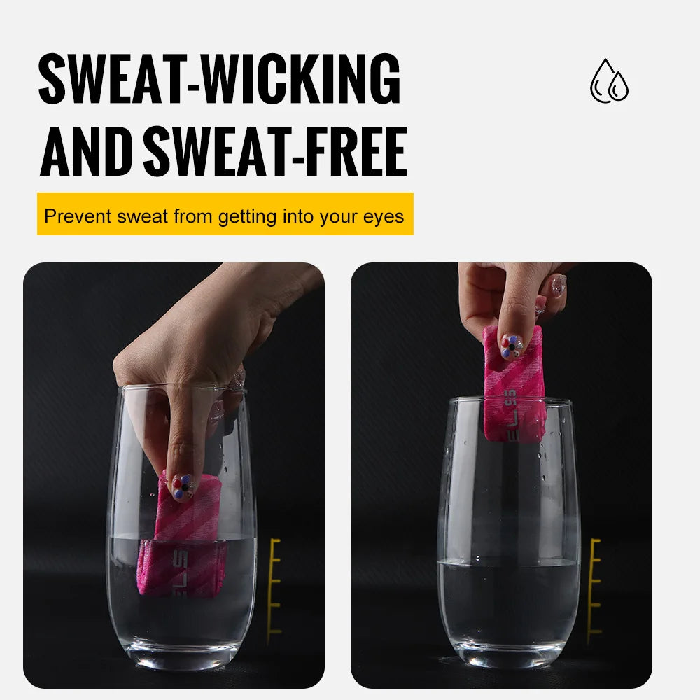 WRELS DryFit Headband – Faixa Antiderrapante de Secagem Rápida para Corrida, Yoga e Treino