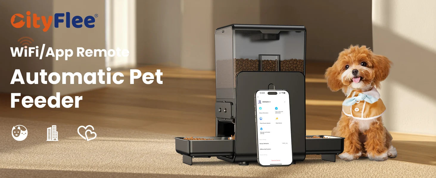 5L Automatic Cat Kibble Dispenser 2 Bowls Smart Voice Recorder Pluggable Control Panel Auto Cat Food Dispenser For Pet Dry Food