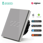 BSEED Zigbee Touch Switch — 1/2/3 Gang Smart Tuya Sem Neutro