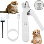 Pet Nail Clippers, Quiet Pet Nail Grinder with 2 LED Lights for small, medium, and large dogs and cats, pet grooming tool.