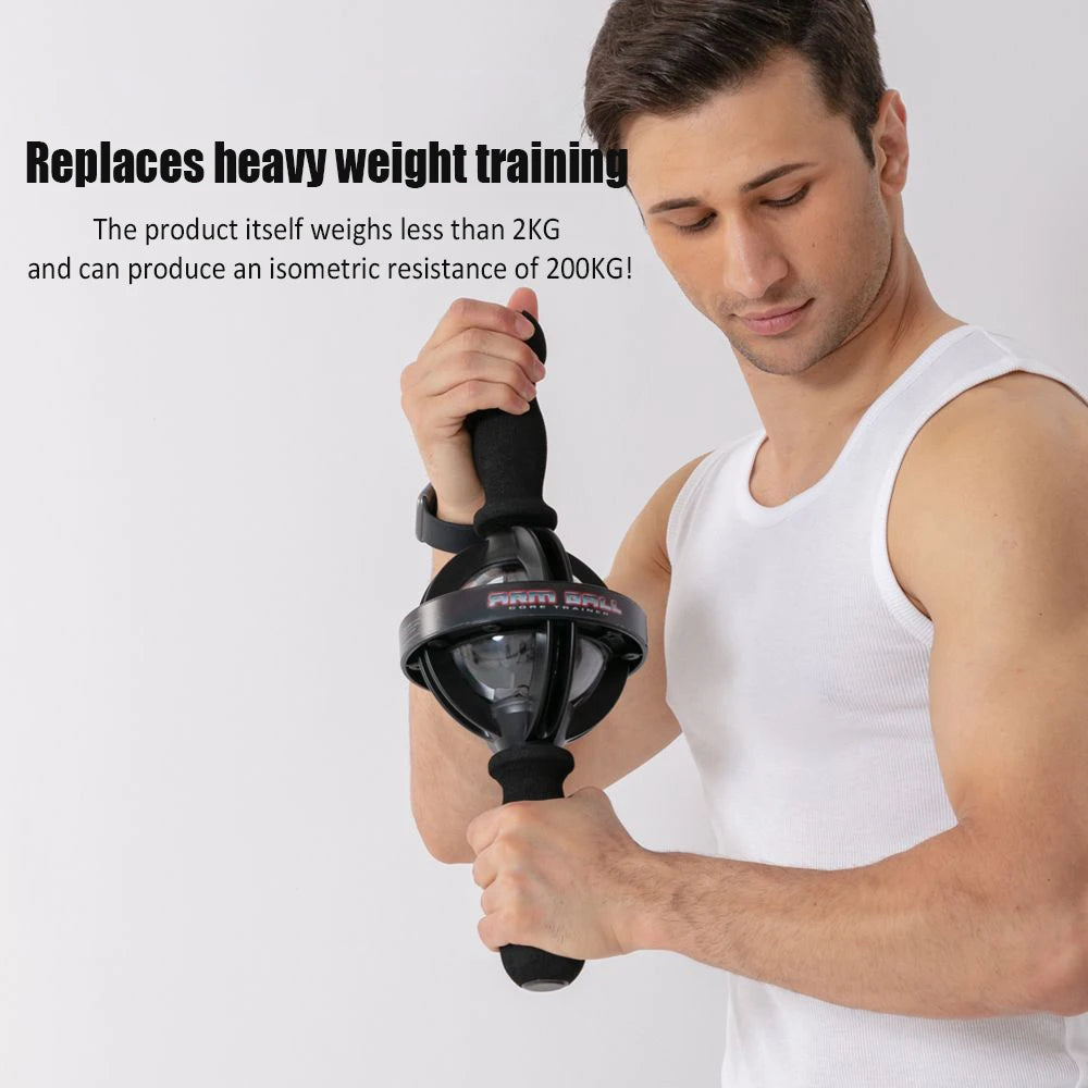 Arm Ball Arm Strength Exerciser Gyroscope Forearm Exercise Gyroscope with LED Light Core Trainer Home Gym Fitness Equipment