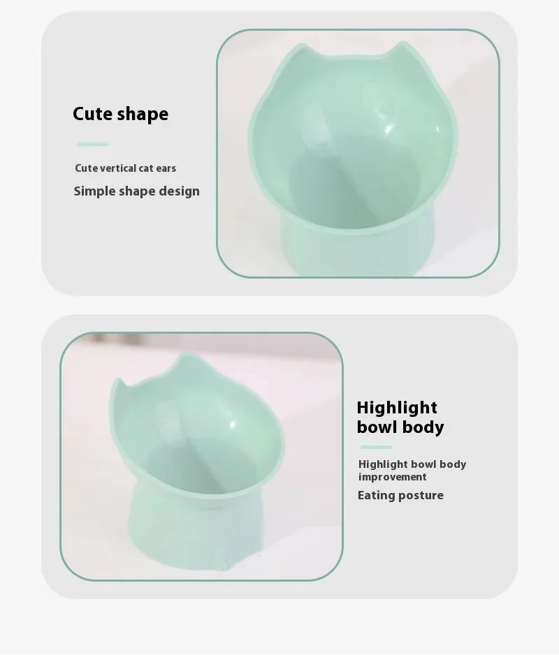Pet Food Bowl Tilt High Bottom Neck Protector Antichoking Dog and Cat Water Bowl Antidumping Dog Non Slip Feeding Supplies