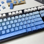 Line Gradient Side Shine Through Keycaps Cherry Profile PBT Custom Keycaps for 60% 65% 75% 96% 98% 100% Mechanical Keyboard