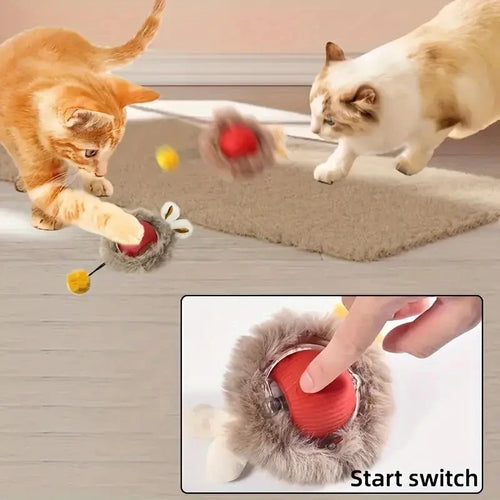 1 pcs Rechargeable Hide & Seek Pet Toy for Cats & Dogs - Interactive Rolling Balls Play Set for Exercise & Entertainment