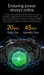 Smartwatch Saúde Avançada – Laser Inteligente, Diagnóstico Multinível e ECG+PPG