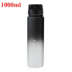 500ML/1000ML Large Capacity Sports Water Bottle Leak-Proof Motivational Portable Reusable Plastic Cups Outdoor Travel Gym Jugs