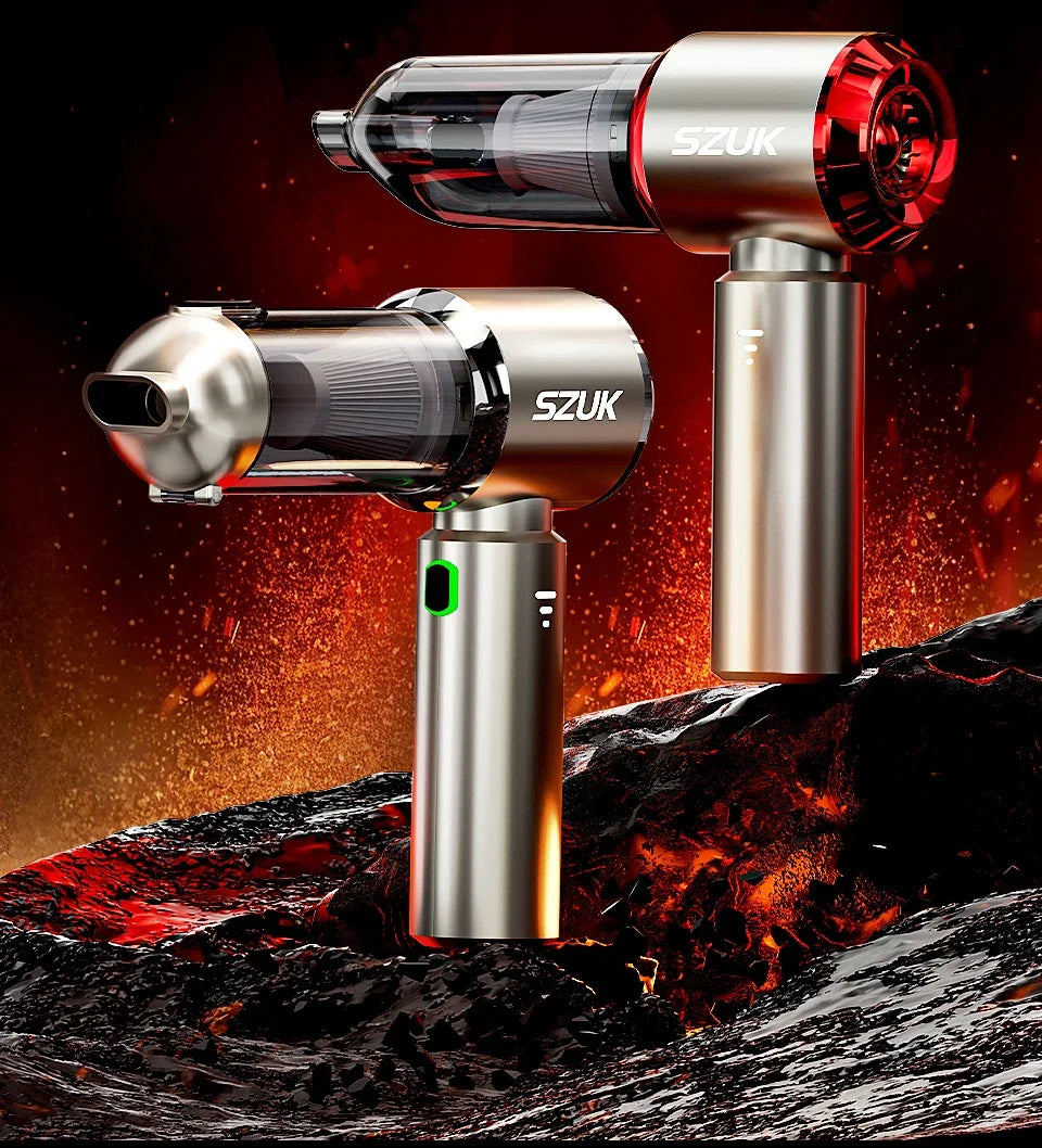 Mini Car Vacuum 98500Pa — Aspirador Portátil Sem Fios USB Super Potente