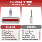 Pet Hair Remover Roller - Dog & Cat Fur Remover with self-cleaning base - Efficient pet hair removal tool - Perfect for furnishings
