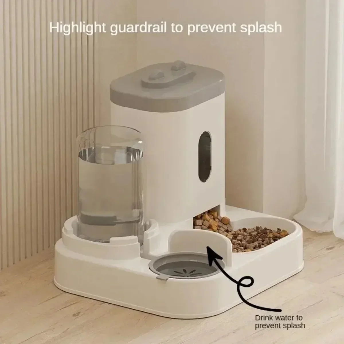 Automatic Feeder for Dogs and Cats, Food Bowl with Water Fountain, Large Capacity, Pet Food Storage Dispenser Container, Puppy Pet Accessories