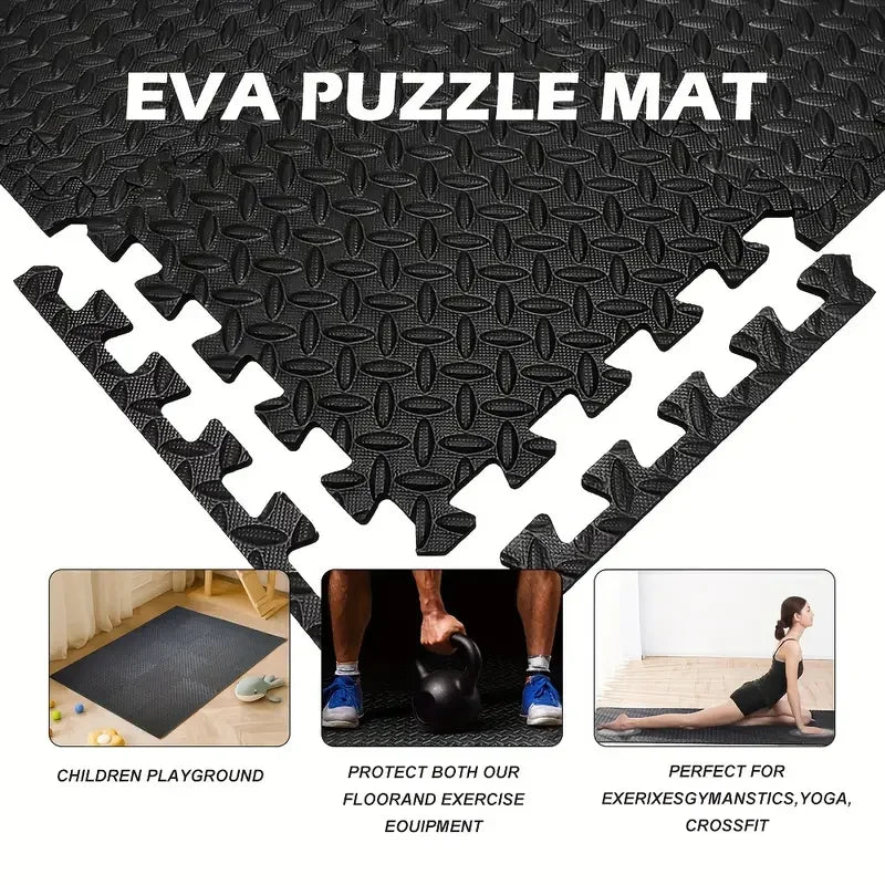FoamFit Tiles – Tapetes de Proteção Antiderrapantes para Yoga e Fitness (8/16 pcs)