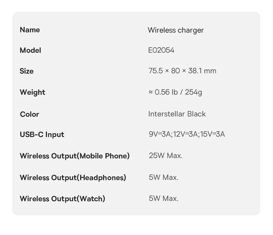 Baseus 3-in-1 Magnetic Wireless Charger Qi2.2 25W Fast Charging for iPhone 17 16 15 14 Apple Watch Earbuds AirPods Pro iWatch