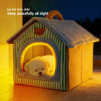 Foldable Pet House Removable Washable Cat House Puppy Cave Sofa Pet Bed House for Extra Small Dogs and Small and Medium Cats