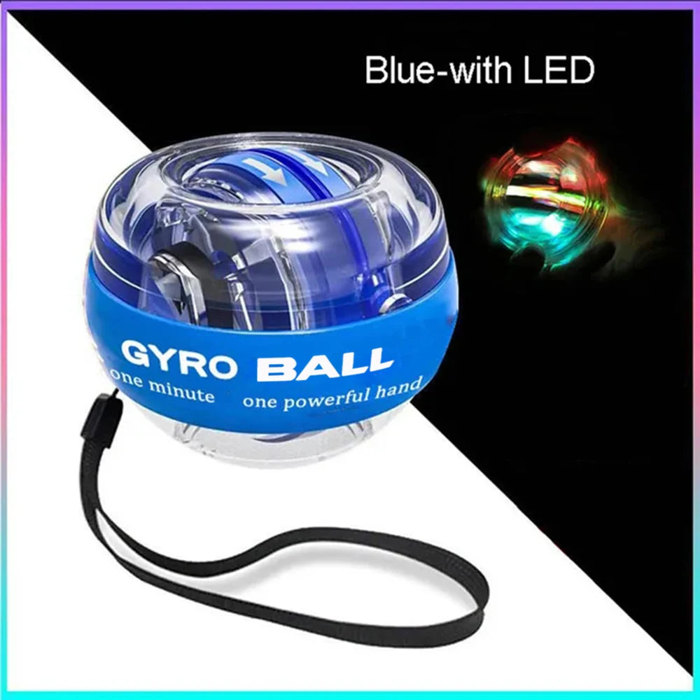 Bola Giroscópica LED — Treinador de Pulso e Antebraço para Força e Resistência