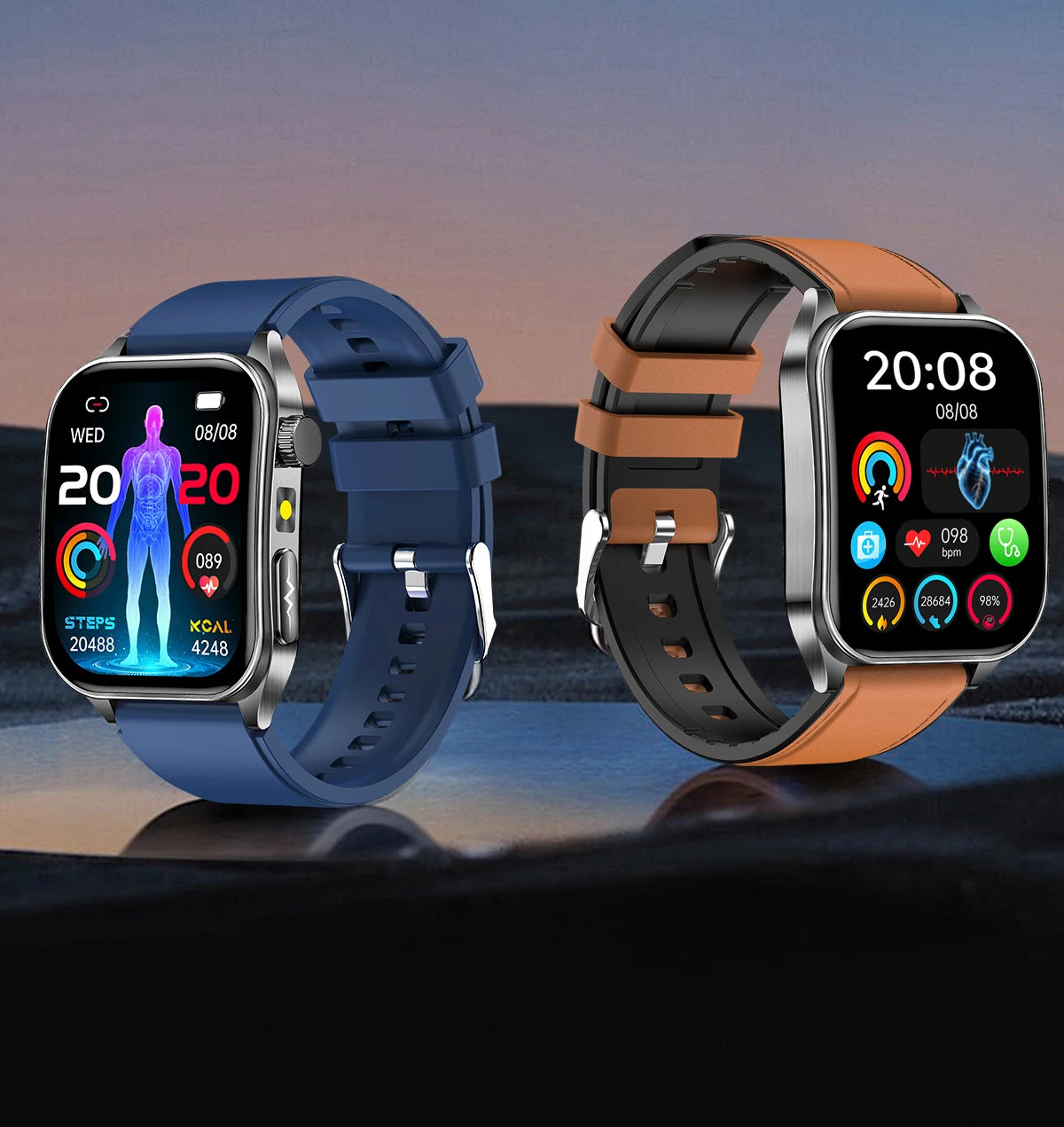 Smartwatch Saúde 2026 – Laser Inteligente, Diagnóstico Completo e Estilo Masculino