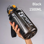 1000ml/1500ml Large Capacity Sports Water Bottle Plastic Cooling Bottle Outdoor Cycling Hiking Drinkware Travel Drinkware