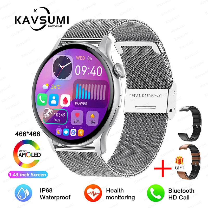 Smartwatch for Women AMOLED Screen Always Display Time NFC IP68 Waterproof Sports Call Women Smart Watch For Women Custom Dial