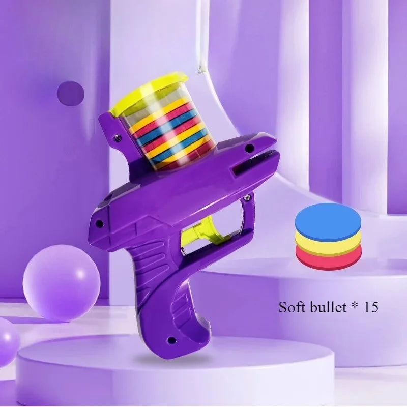 Funny Cat Toys Creative Turnip Gun with 15pcs Reusable Foam Disc Pet Hunting Interactive Toy Dog Cat Pet Supplies