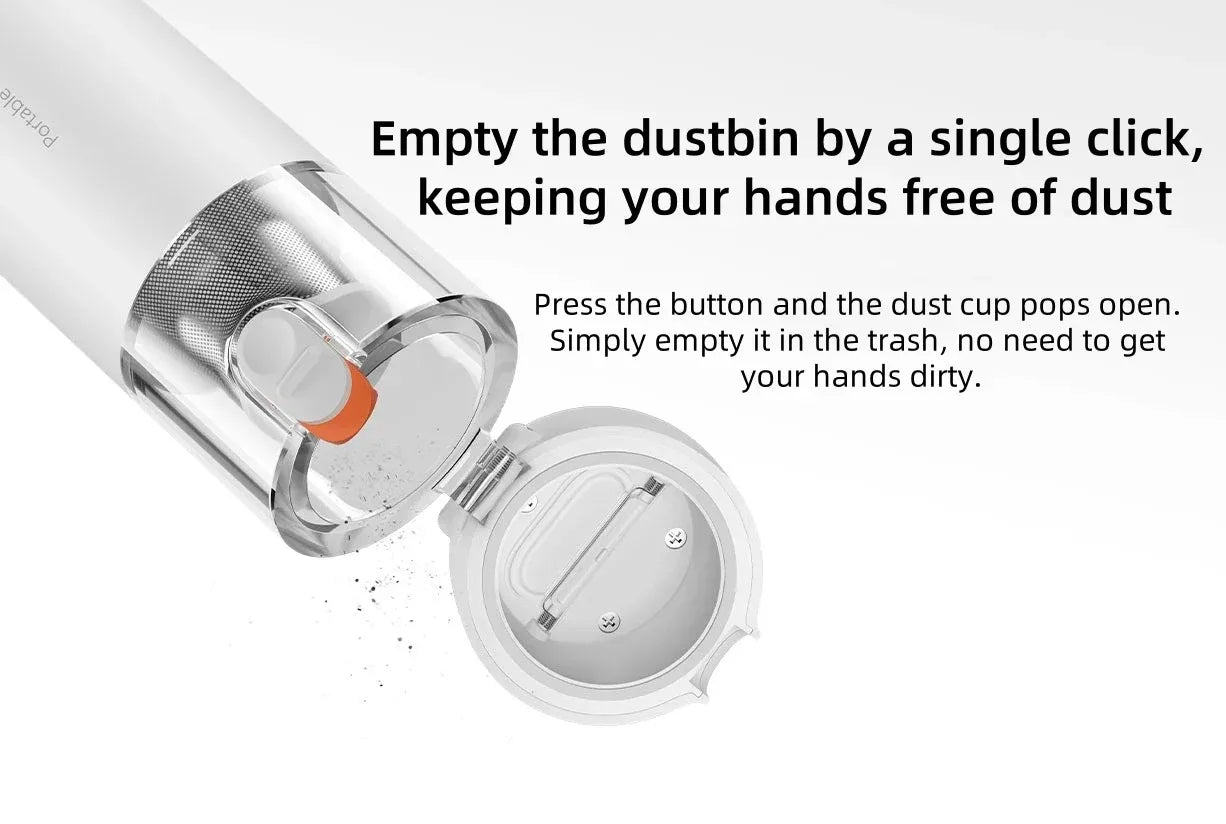 Aspirador Portátil MIJIA 13000PA Sem Fios para Casa e Carro, Power 120w