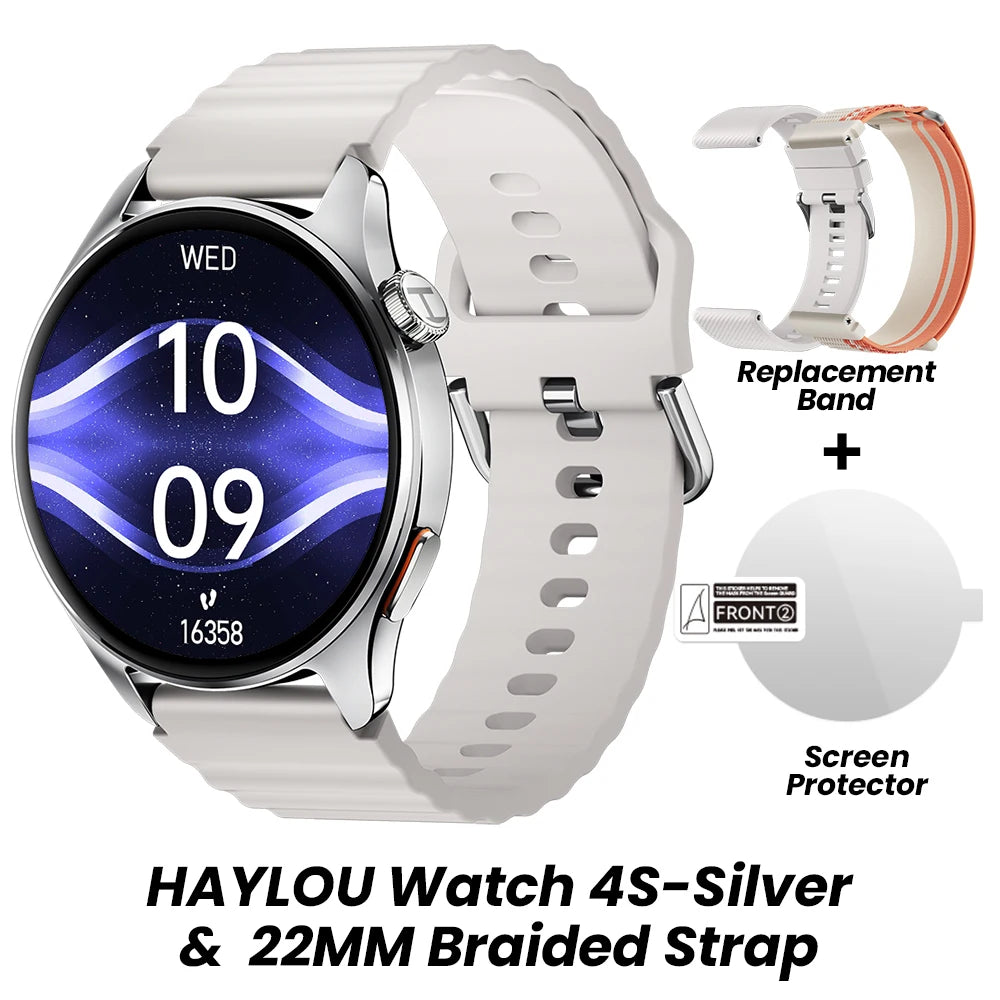 HAYLOU Watch 4S – AMOLED HD, GPS Avançado e Performance Desportiva