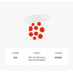 Ceramic Cat and Dog Bowls, Anti-Tip Pet Food Dishes Elevated base design protects cats' necks, suitable for small dogs and cats