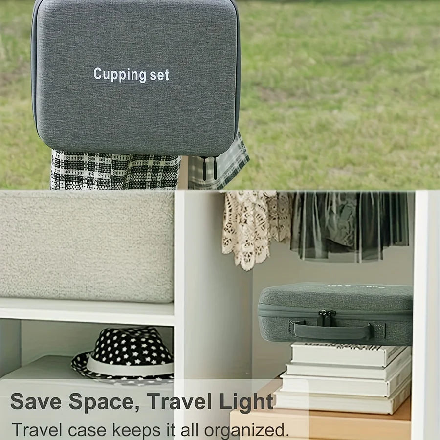 CuppingRelax 24 Pro – Kit de Ventosas a Vácuo com Bomba Manual