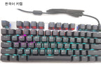 GK410 104 Full Keys Hot Swap Metal Panel Mechanical Keyboard RGB Light Green Black Tea Redaxis Non-Impact Gaming Computer Keyboard