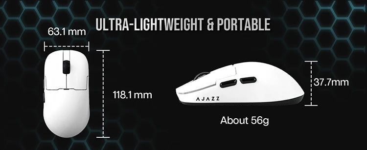 AJAZZ AJ159 APEX Paw3950 Wireless Mouse with RGB Magnetic Charging Base Lightweight Wired Bluetooth Gaming Mouse for PC Laptop