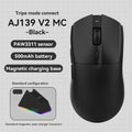 AJ139-V2-MC Tri-mode Wired/2.4GHz /BT Wireless Gaming Mouse with Magnetic Charging Base PAW3311 Gaming Chipset 12000DPI Max