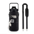 2L 64OZ Half Gallon Water Bottle with Sleeve Motivational Water Bottle with Straw & Time Marker Leakproof Sport Water Jug