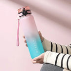 1 Liter Large Capacity Sports Water Bottle Leak Proof Colorful Plastic Cup Drinking Outdoor Travel Portable Gym Fitness Jugs