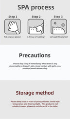 Pet no-wash hair cleaning gloves dog bath deodorization disposable cat cleaning wipes 8 pieces per pack of pet products for cat