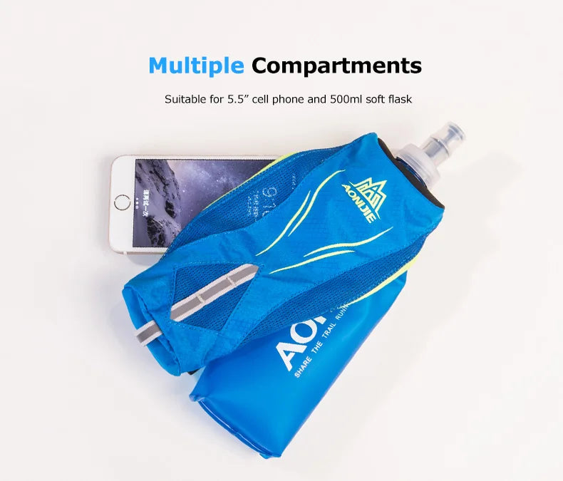 AONIJIE E908 – Garrafa de Mão com Bolsa de Pulso e Soft Flask para Corrida